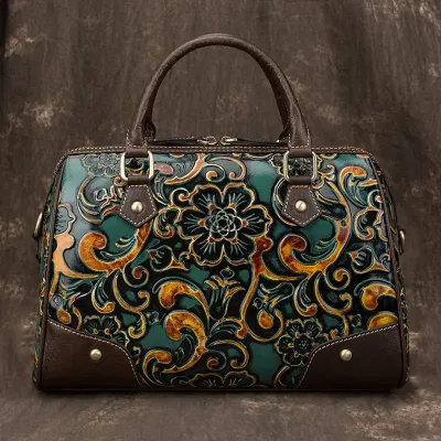 EUROPEAN & AMERICAN STYLE COWHIDE HANDBAG